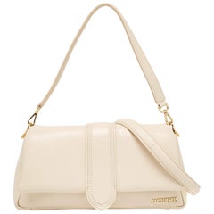 Jacquemus Beige Leather Le Bambimou Padded Shoulder Bag
