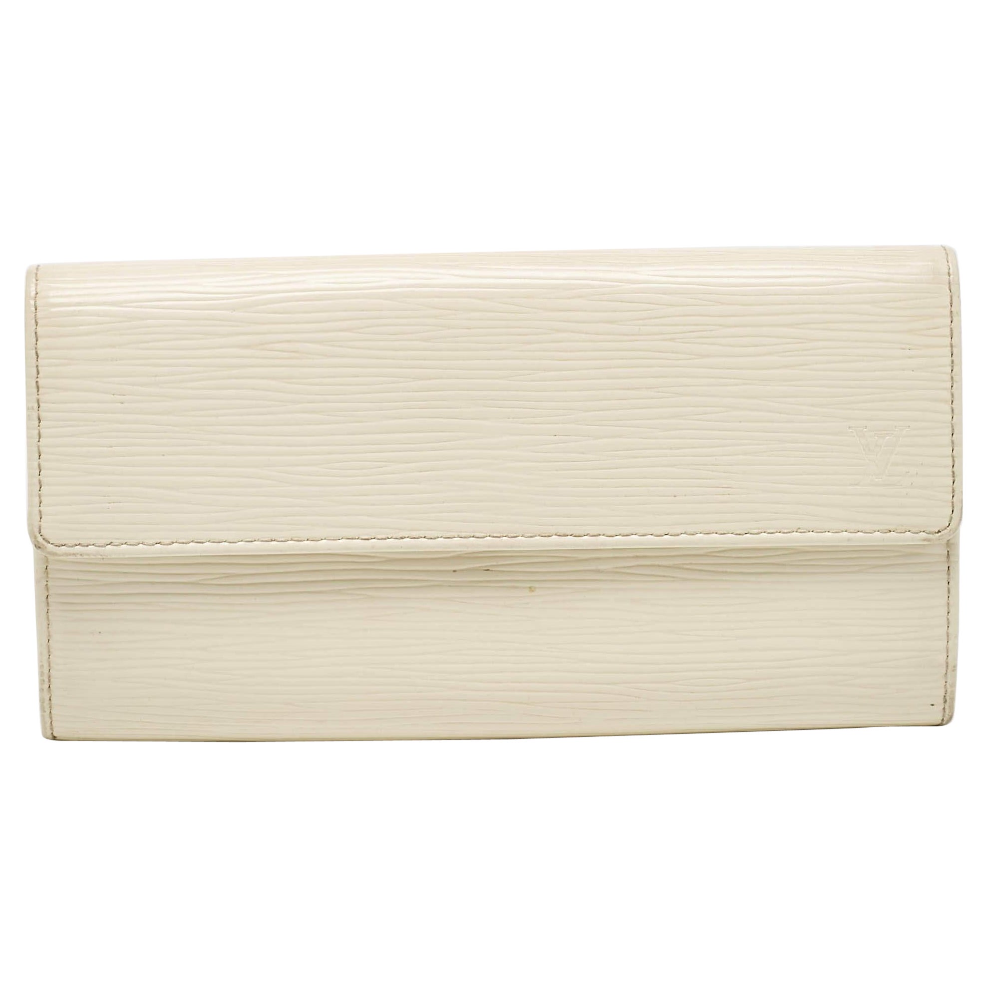 Portafoglio Louis Vuitton Ivorie Epi in pelle Sarah