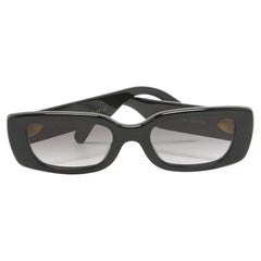 Louis Vuitton Black Z2109W LV Circle Rectangular Sunglasses