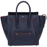 Celine Limited Edition Navy Red Leather Mini Luggage Bag at 1stDibs | celine  limited edition bag, celine bag limited edition, celine limited edition bags