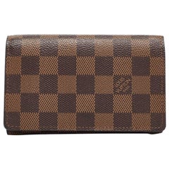 Porte-Monnaie Tresor Louis Vuitton Damier ébène toile