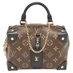 Louis Vuitton Black Monogram Canvas and Leather Petite Malle Souple Bag