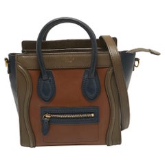 Celine Tri Color Leather Nano Luggage Tote