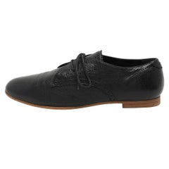 Balenciaga Black Leather Lace Up Derby Size 39.5