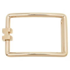 Hermes Gold Metal Tube H Belt Buckle