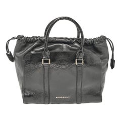 Burberry Black Patent and Leather Dinton Tote