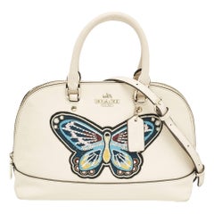 Coach Cream Leather Sierra Butterfly Satchel