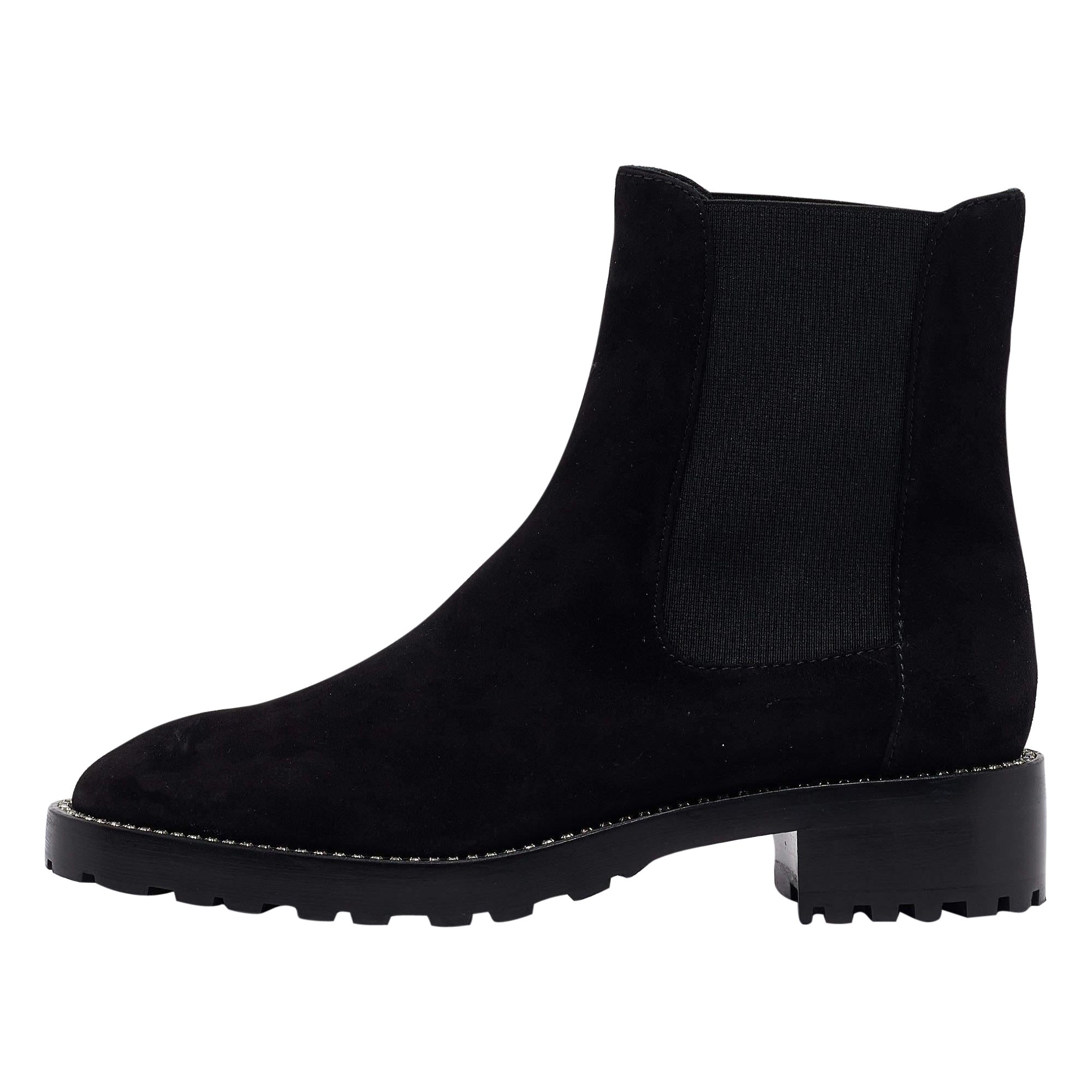Stuart Weitzman Bottes Chelsea Kolbie en daim noir Taille 36
