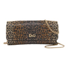 Dolce & Gabbana Black Crystals Satin Sasha Chain Bag
