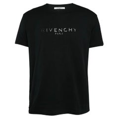 Givenchy Black Logo Print Cotton Crew Neck T-Shirt S