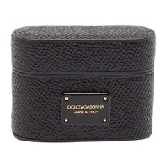 Estuche Airpods Dolce & Gabbana de piel negra