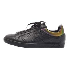 Louis Vuitton Black Monogram Leather Luxembourg Sneakers Size 41