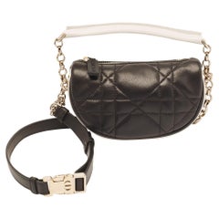 Dior Black Cannage Leather Micro Vibe Hobo