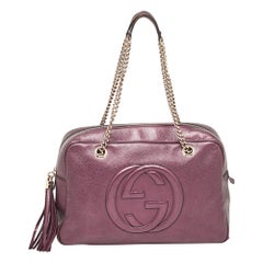 Gucci Burgundy Leather Large Soho Chain Shoulder Bag