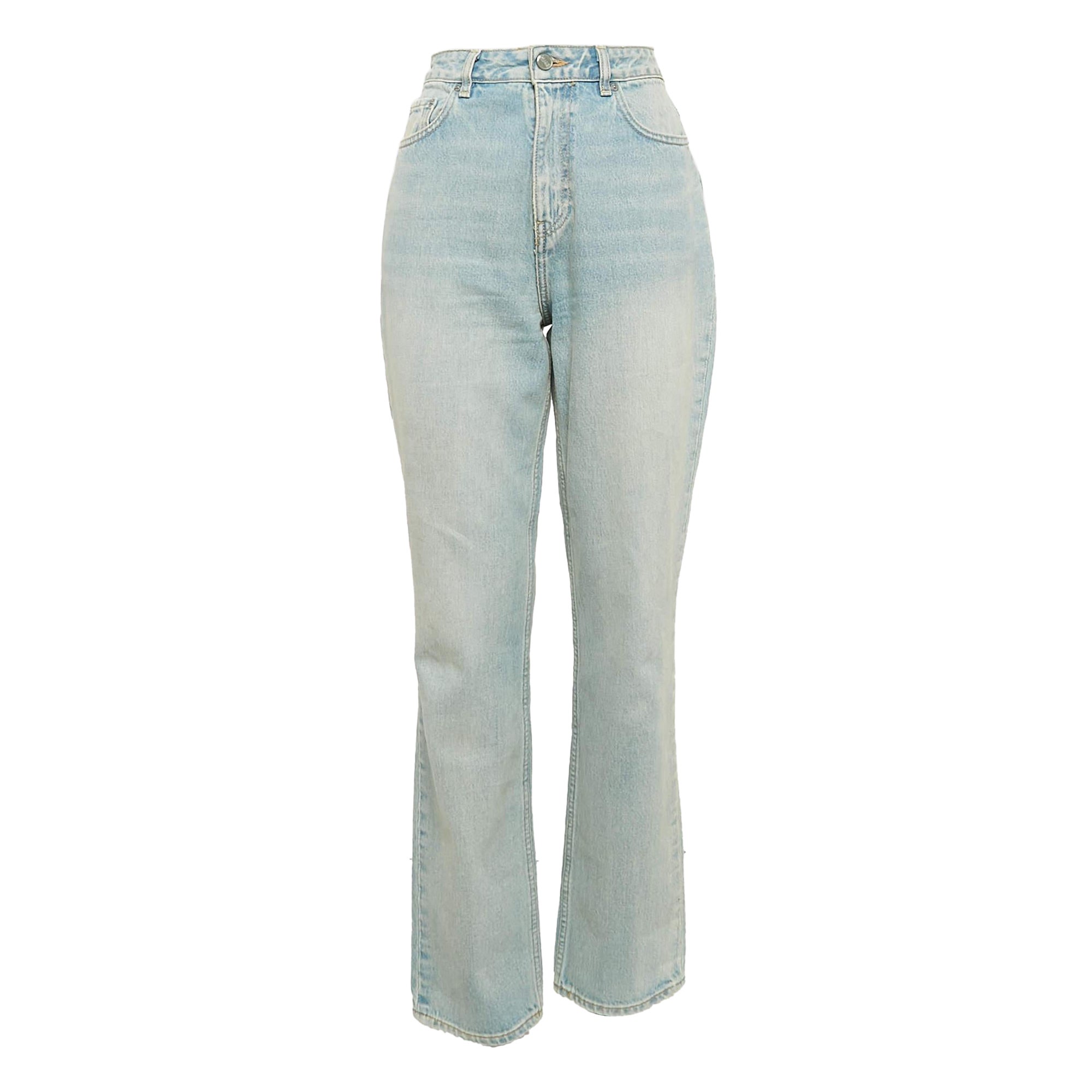 Ganni Light Blue Denim Straight Leg Jeans M Waist 29" (taille 29) en vente