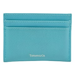 Used Tiffany & Co. Blue Leather Card Holder