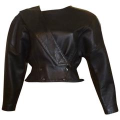 Vintage North Beach Leather "Biker" Black Leather Jacket 5/6