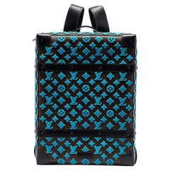 Louis Vuitton Turquoise Monogram Tuffetage Soft Trunk PM Backpack