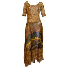 1990s Chacock "Brooks" Long Sheer Dress T-2 4