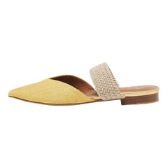 Malone Souliers Bailarinas Maisie Cinta elástica de rafia amarilla 36