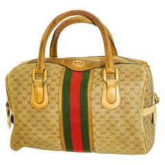 GUCCI Boston Tasche Web GG Supreme Monogramm Vintage Gucci 1970er Jahre