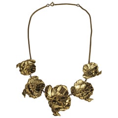 French Art Nouveau Poppy Necklace