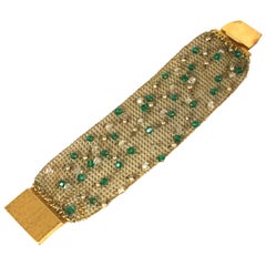 Antique Sandor Jeweled Mesh Bracelet