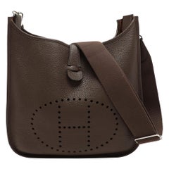Hermes Brown Leather Evelyne III PM Bag