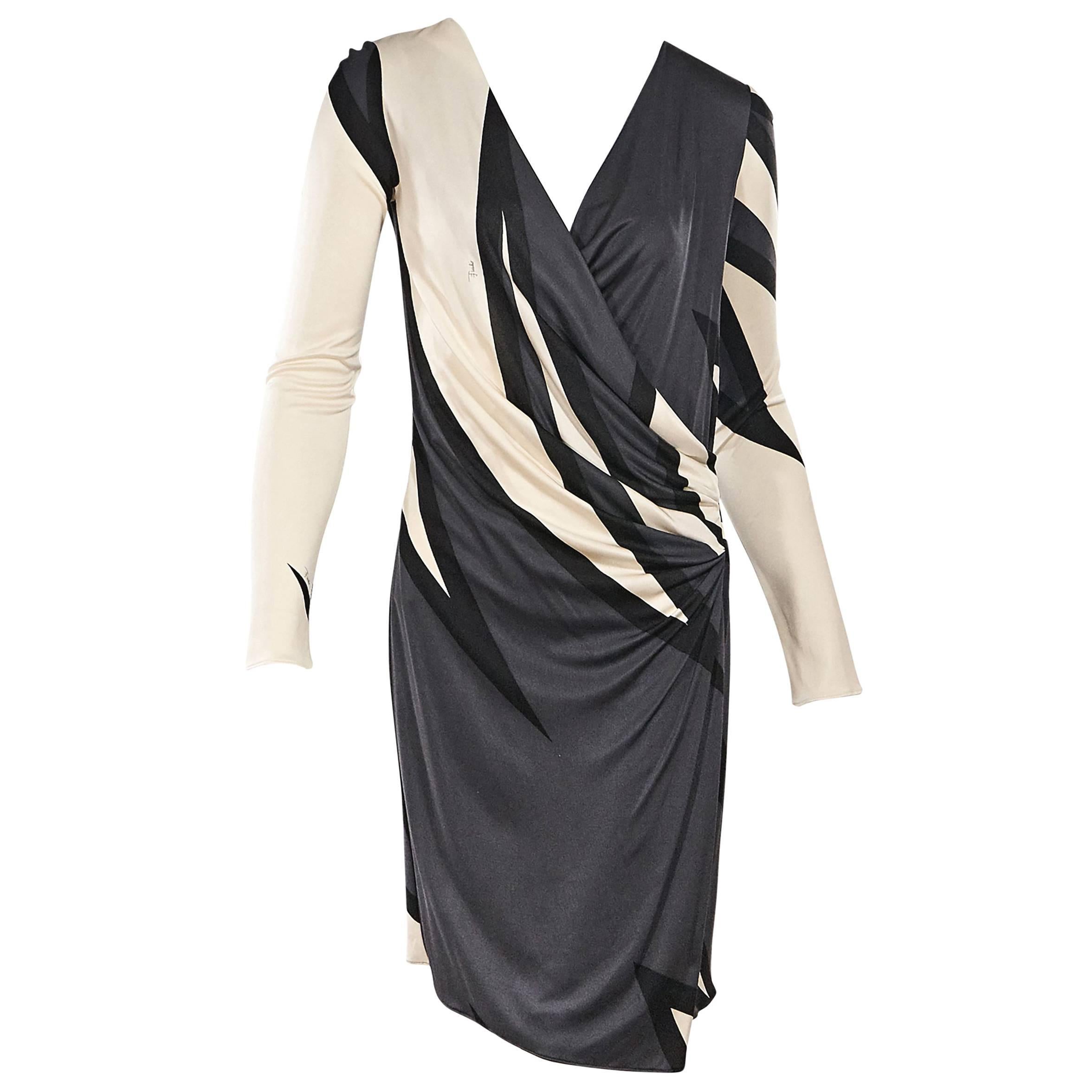 Grey & Ivory Emilio Pucci Printed Dress