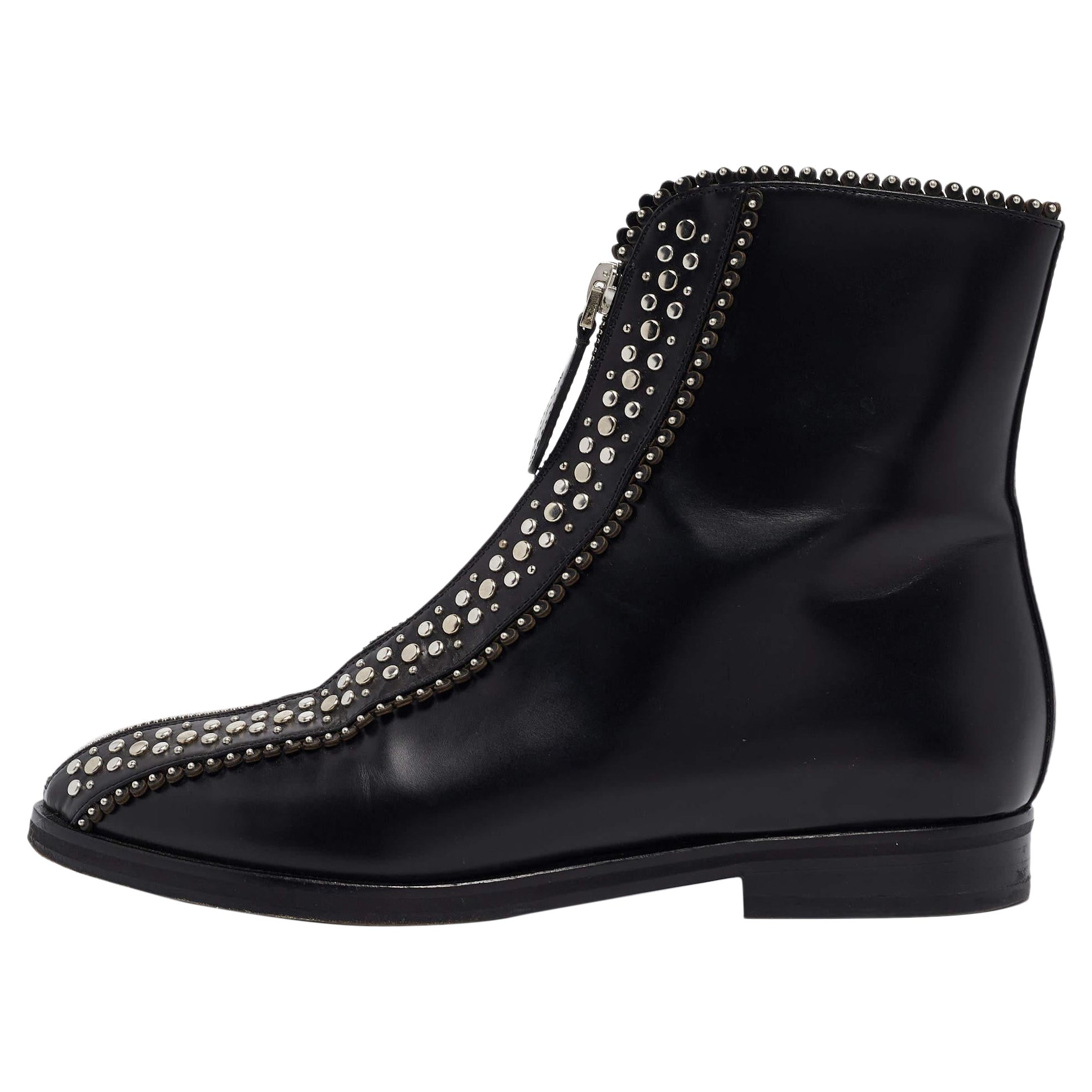 Alaia Botines de piel negra 35.5