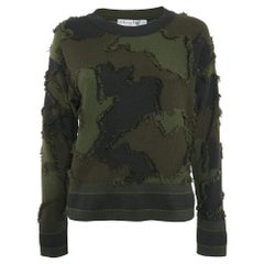 Christian Dior Green Camouflage Fil-Coupe Cashmere Sweatshirt S