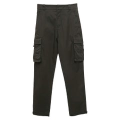 Dior Black Gabardine Cotton Cargo Pants XS