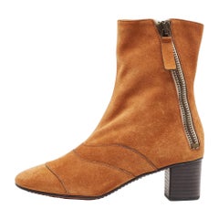 Chloe - Stivaletti in pelle scamosciata marrone misura 36