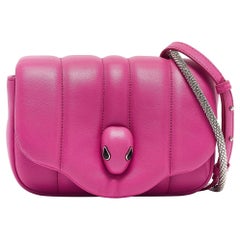 Borsa a tracolla Bvlgari x Ambush in pelle rosa Serpenti