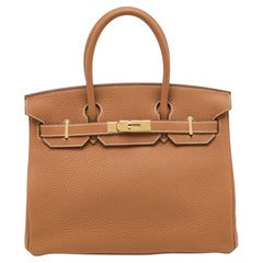 Hermès Gold Togo Leather Gold Finish Birkin 30 Bag