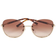 Bvlgari Brown/Gold Gradient 6123 Cat Eye Sunglasses