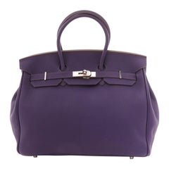 Hermes Birkin 35 Togo Iris Violet Purple Palladium Hardware
