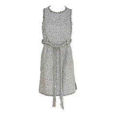 Chanel París / Grecia Cinturón joya Vestido de tweed 36 FR