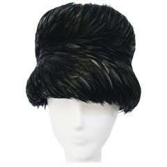 60s Raven Feather Hat