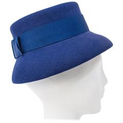 60s Violet Wool Felt Hat 8
