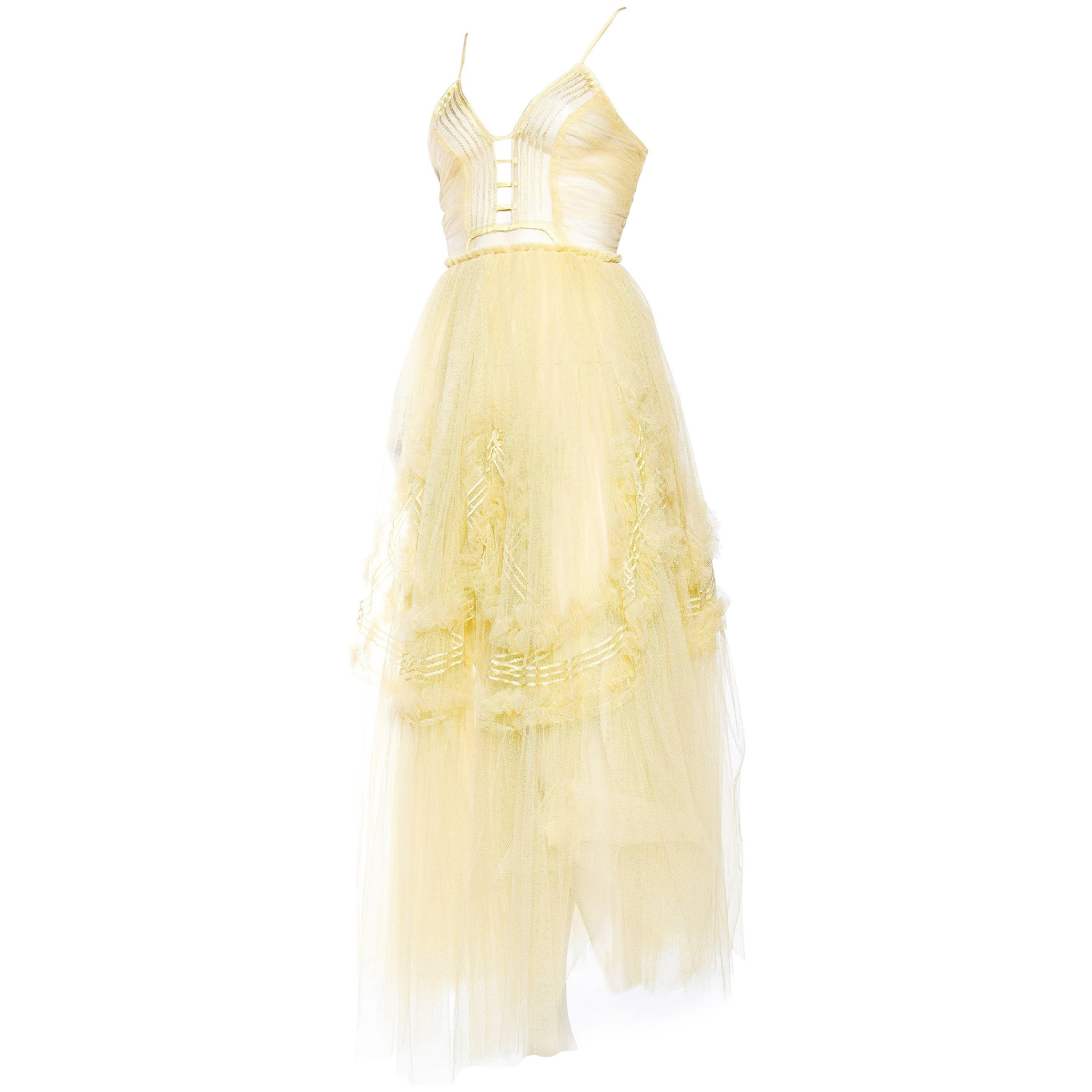 Sheer Dress Made from 1950s Net and Tulle at 1stDibs