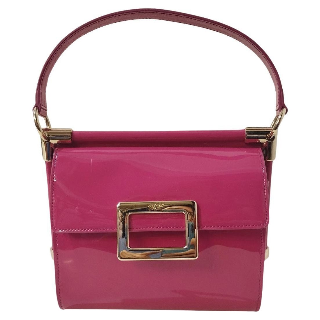 Roger Vivier Fuchsia Patent Mini Miss For Sale