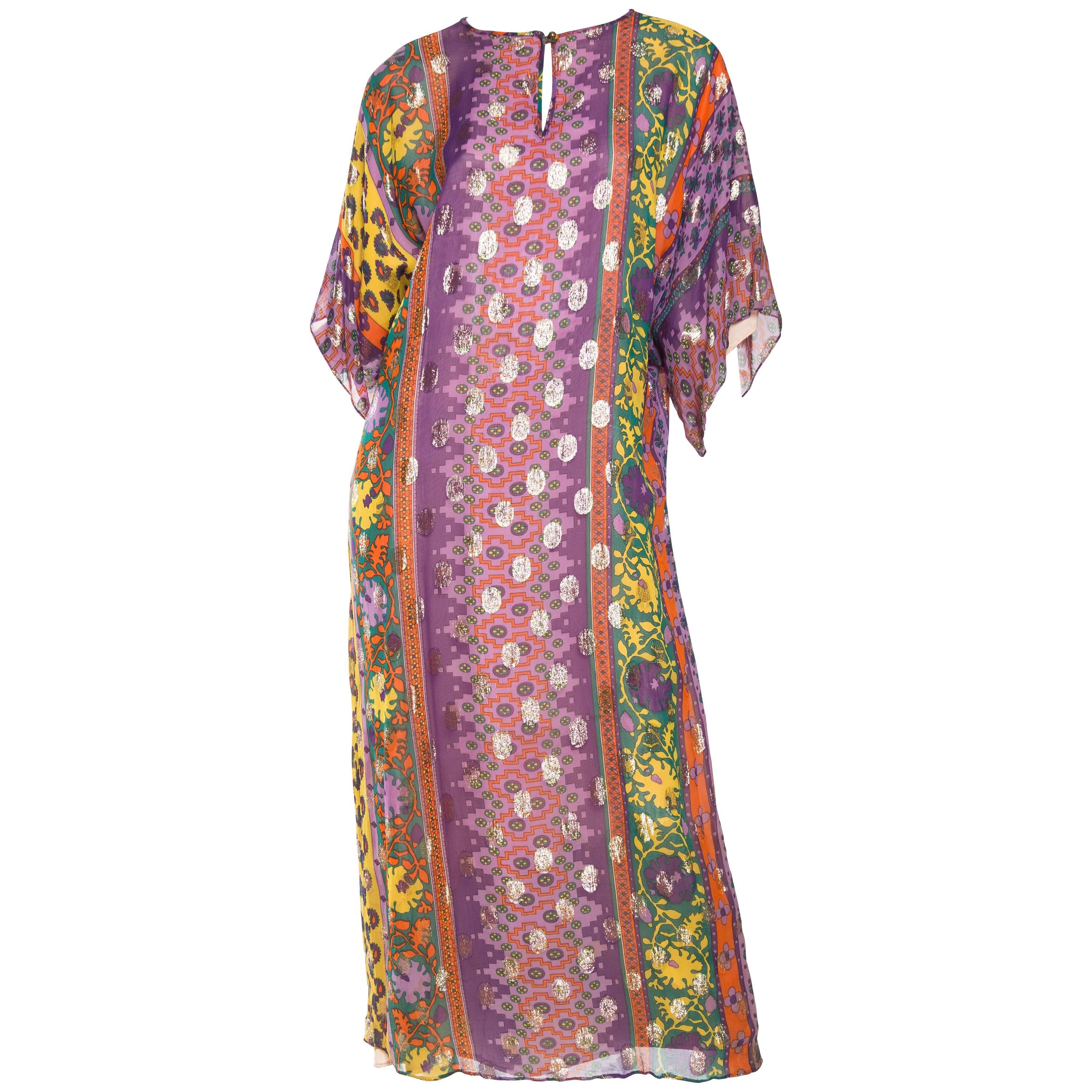 Chiffon and Lurex Kaftan