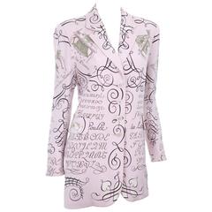Exquisite L'Art D'Ecrire Vintage Jacket with Beautiful script and calligraphy