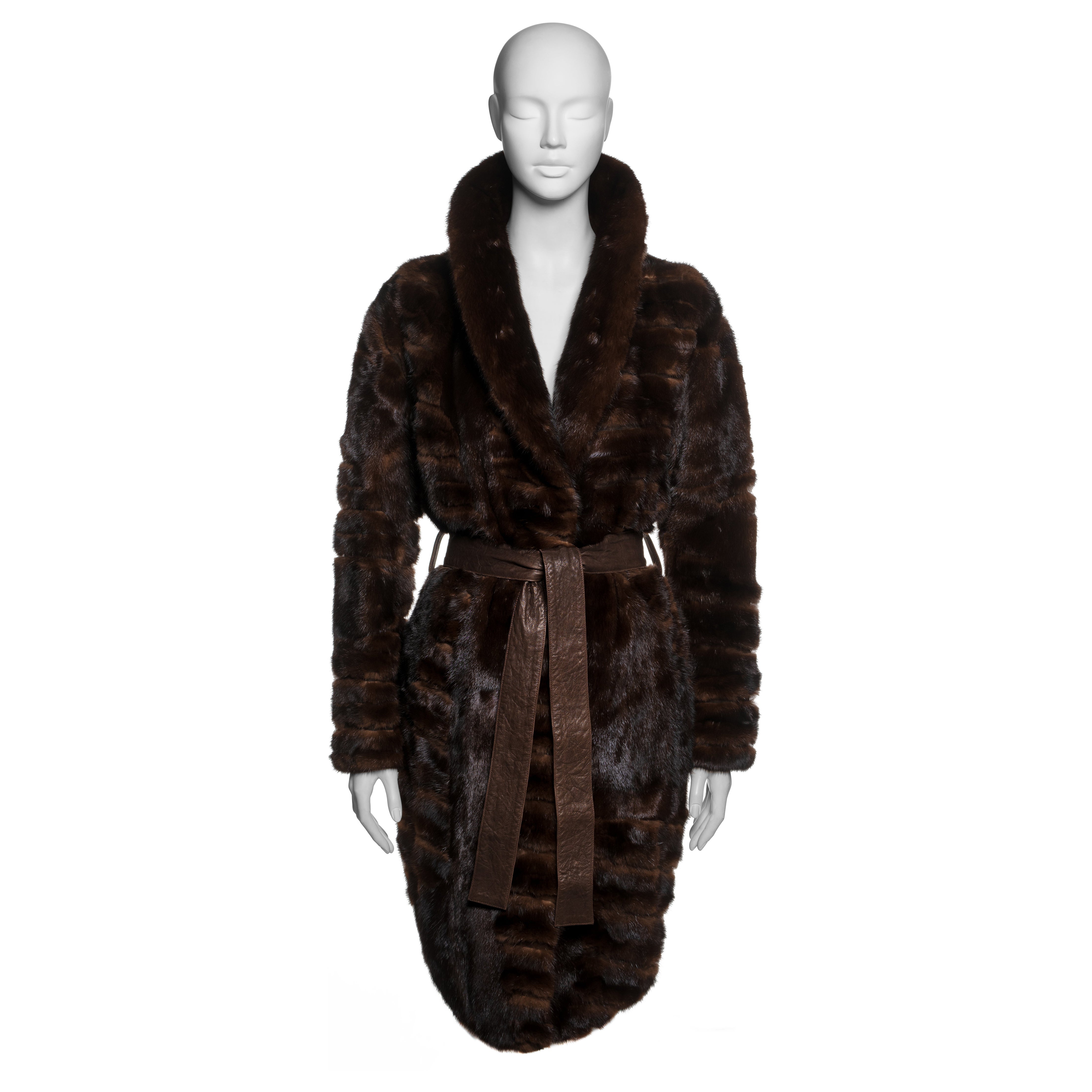 Christian Dior by John Galliano Brown Sheared Mink Coat, FW 2006 For Sale