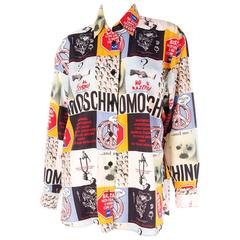 Moschino 1990s Slogan Printed Shirt 8
