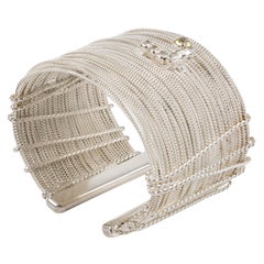 Christian Lacroix Paris Silvered Jeweled Bracelet