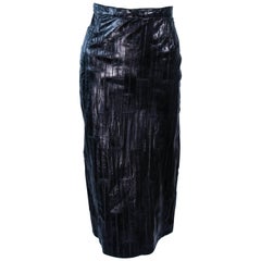 KRIZIA Vintage Black Eel Skirt Size 4