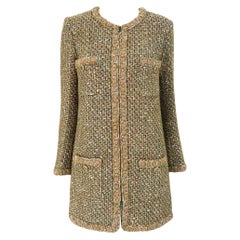 Chanel New Rare Paris / Rome Runway Beige Tweed Jacket 34 FR