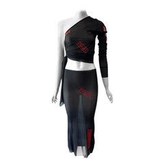 Ensemble jupe et top Fragile Jan Paul Gaultier 1999